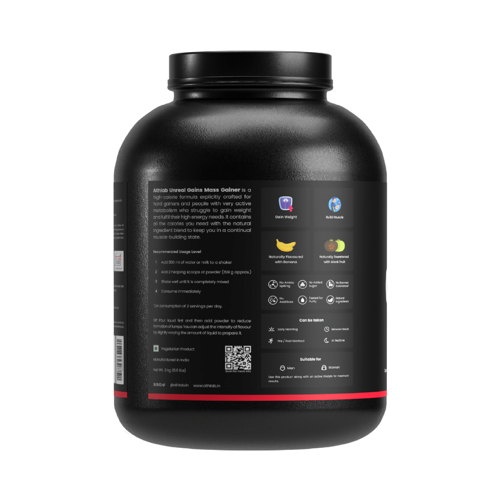 Athlab Unreal Gains Powder Banana Smoothie - Image 3