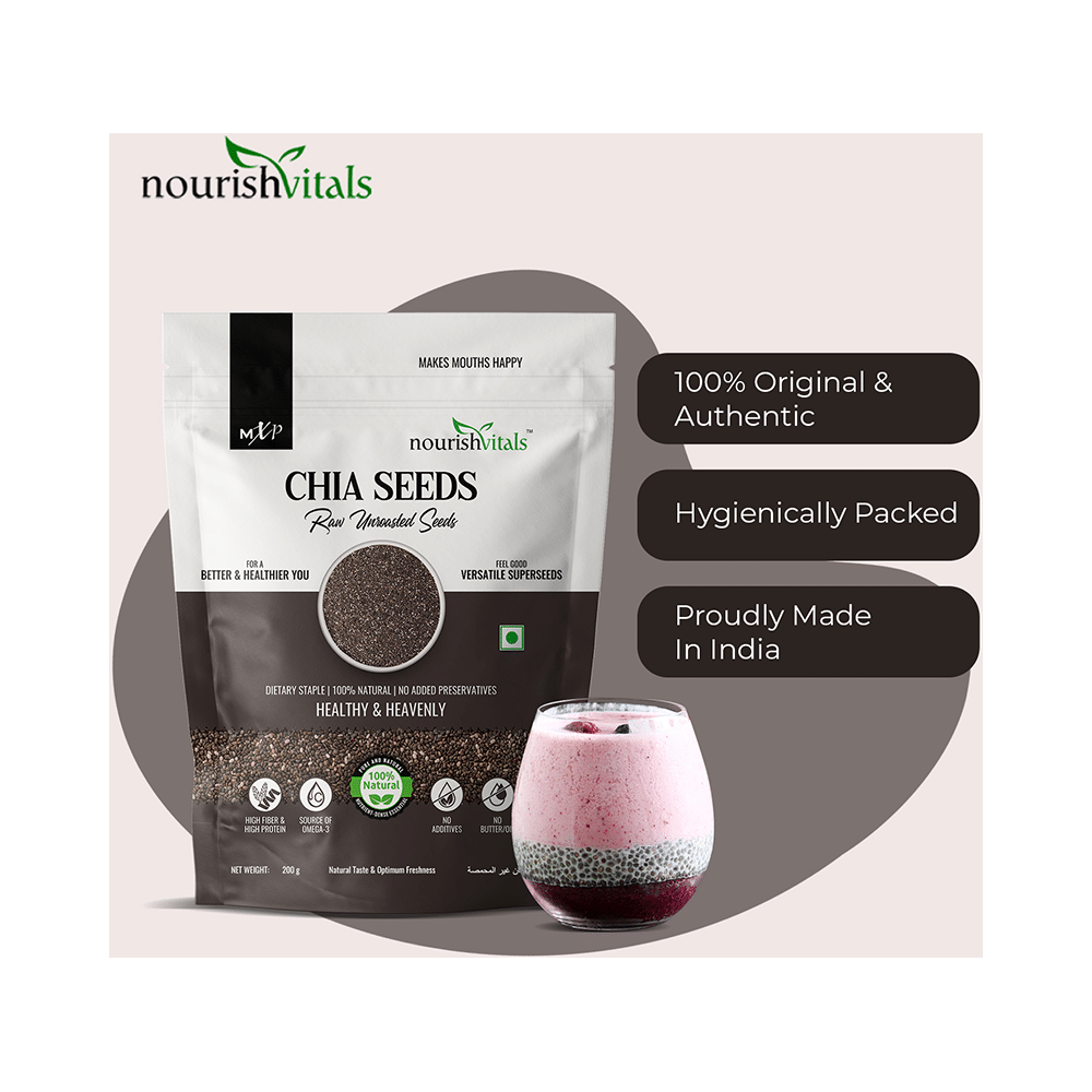 NourishVitals Raw Unroasted Chia Seed (200gm Each) - Image 8