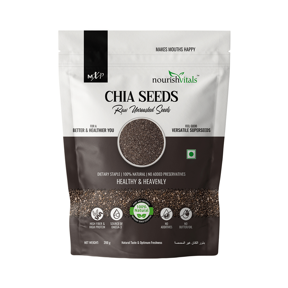 NourishVitals Raw Unroasted Chia Seed (200gm Each) - Image 3