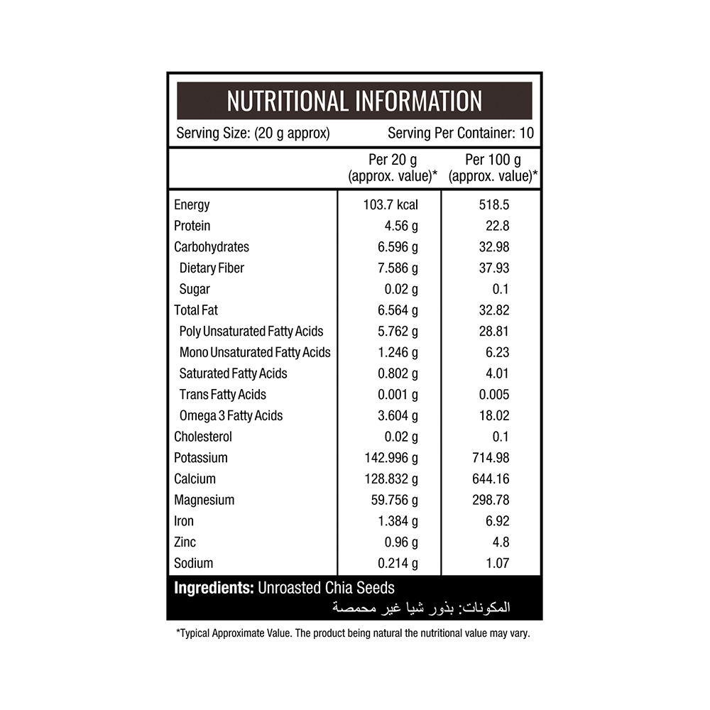 NourishVitals Raw Unroasted Chia Seed (200gm Each) - Image 4