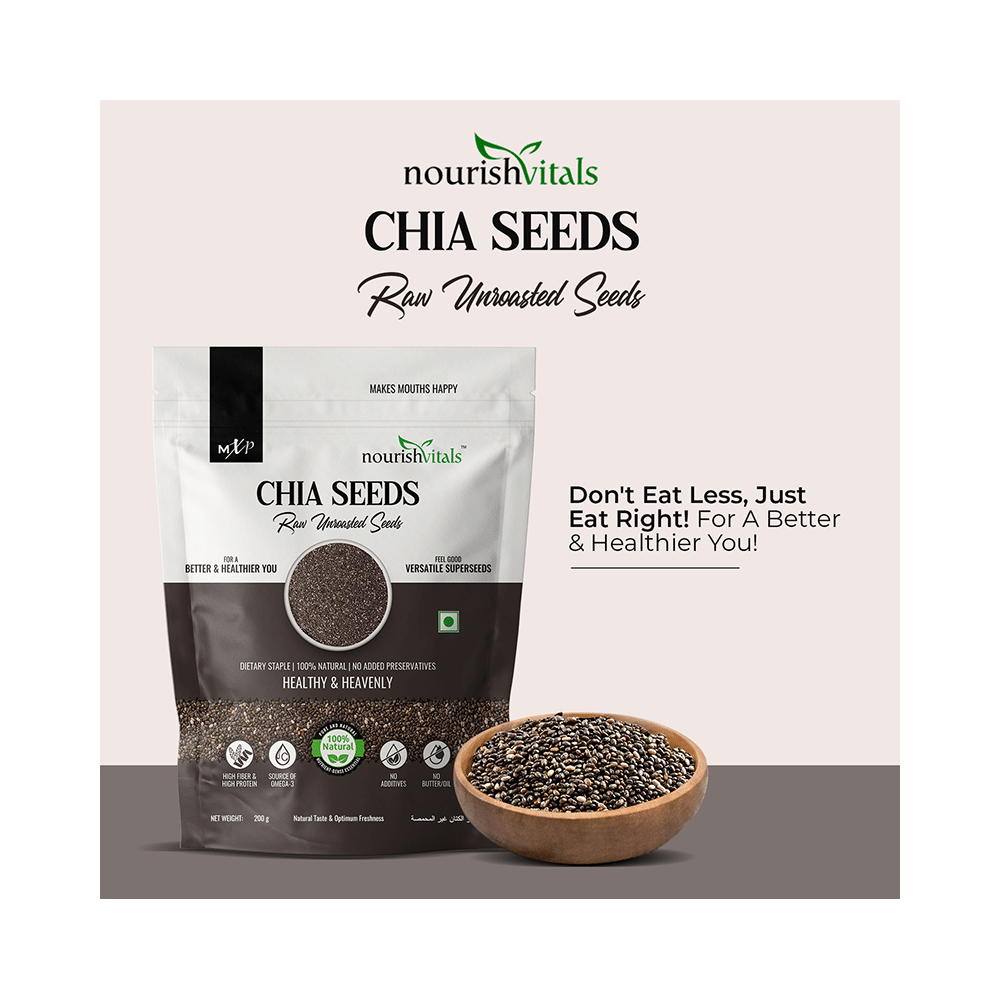 NourishVitals Raw Unroasted Chia Seed (200gm Each) - Image 5