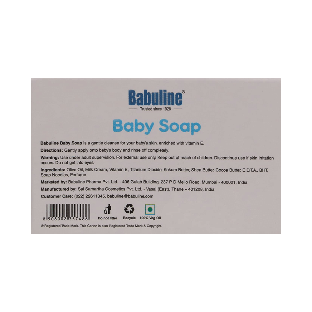 Babuline Combo Pack of Baby Powder 100gm (Pack of 2) & Baby Soap Travel 100gm (Pack of 2) - Image 5
