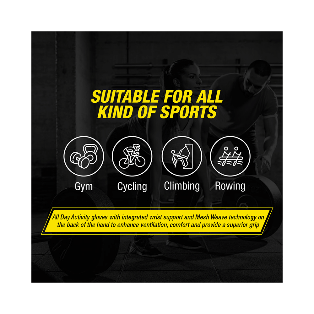 MuscleXP Sports Gloves Black & White - Image 8