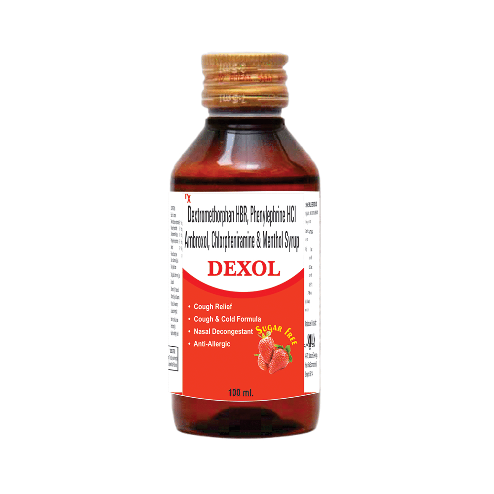Dexol Syrup Sugar Free Strawberry - Image 1
