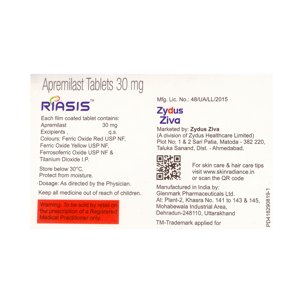 Riasis 30mg Tablet - Image 2