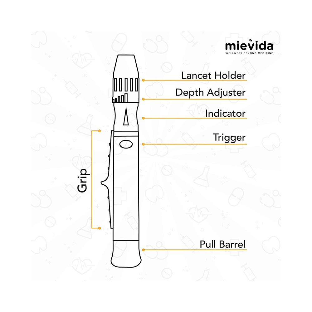 Mievida Lancing Device with Painless Prick Technology (PPT) - Image 5