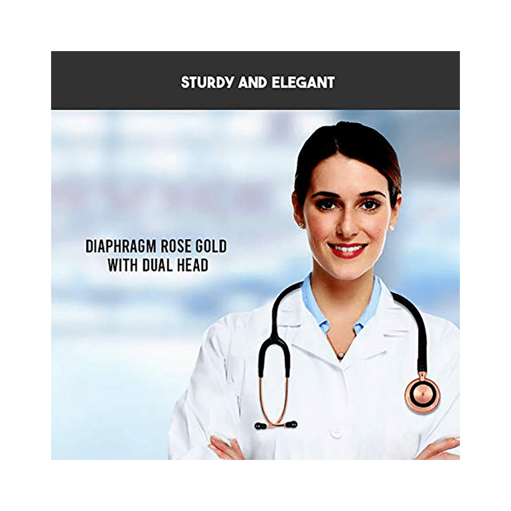 MCP Gold Plated Dual Head Stethoscope Rose Gold - Image 4