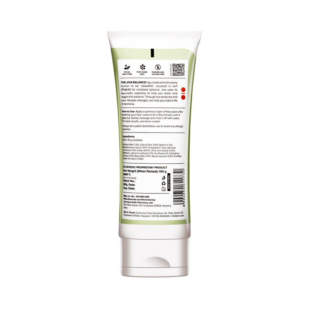 Jiva Ayurveda Neem Mud Pack Natural Cleanser (100gm Each) - Image 5