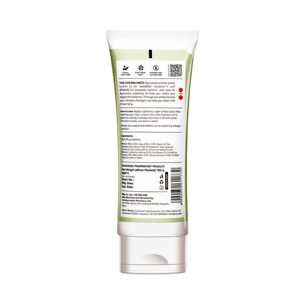Jiva Ayurveda Neem Mud Pack Natural Cleanser (100gm Each) - Image 2