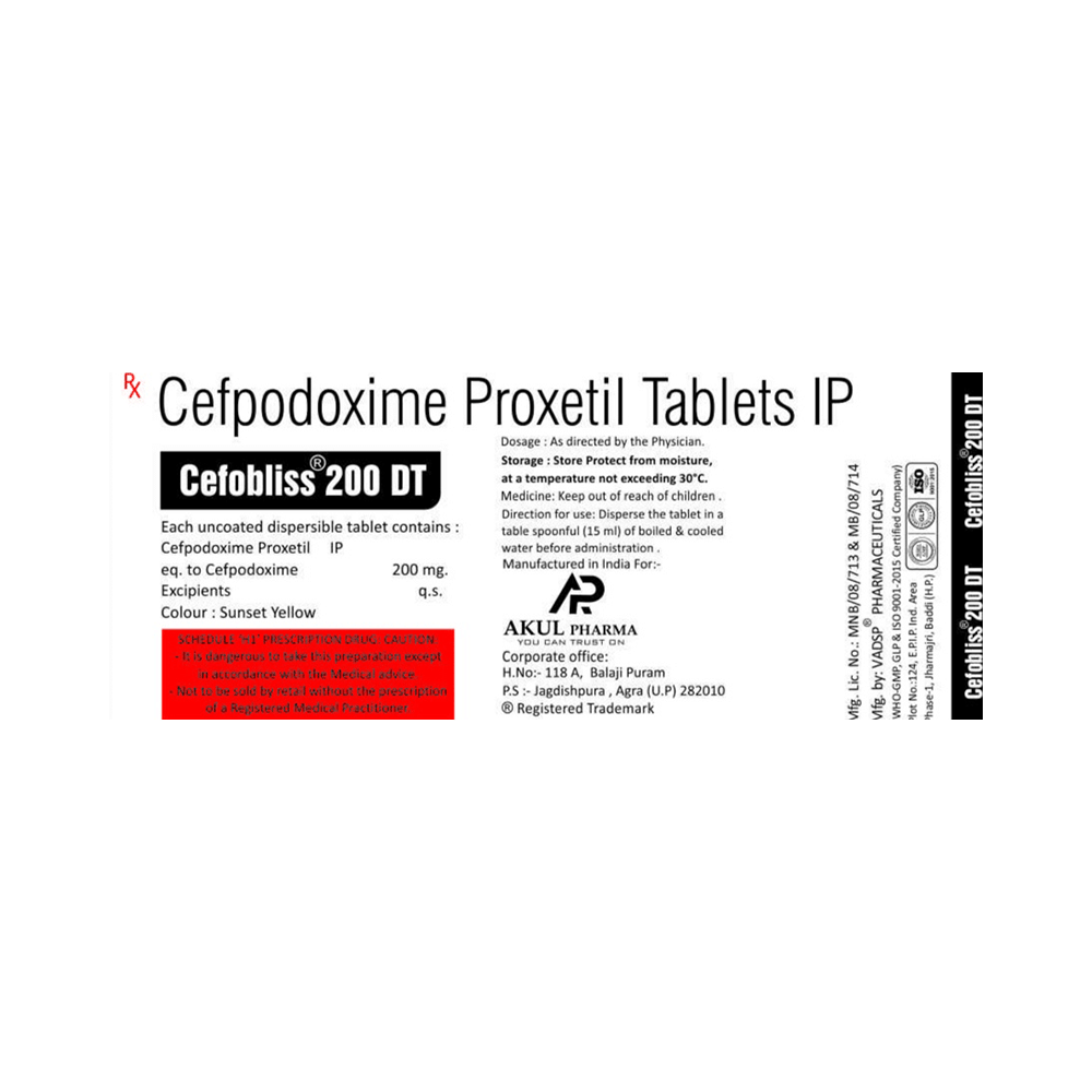 Cefobliss 200 DT Tablet - Image 2