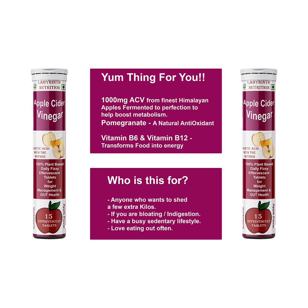 Labyrinth ACV Effervescent Tablet (15 Each) Apple - Image 7