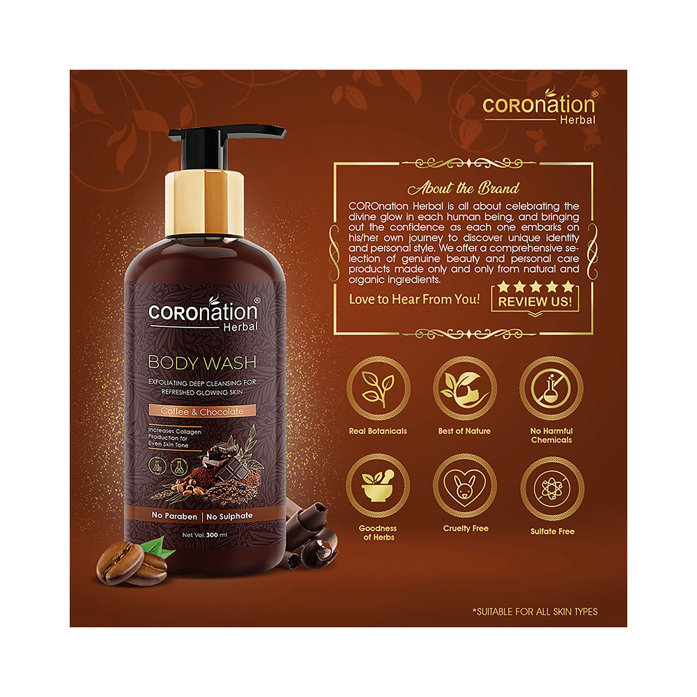 Coronation Herbal Coffee and Chocolate Body Wash (300ml Each) - Image 5