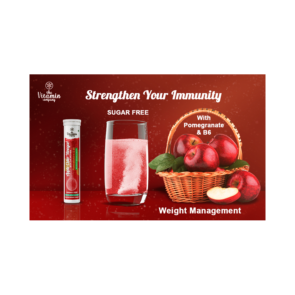 The Vitamin Company Apple Cider Vinegar with The Mother, Pomegranate and Vitamin B6 Effervescent Tablet Green Apple Sugar Free - Image 7