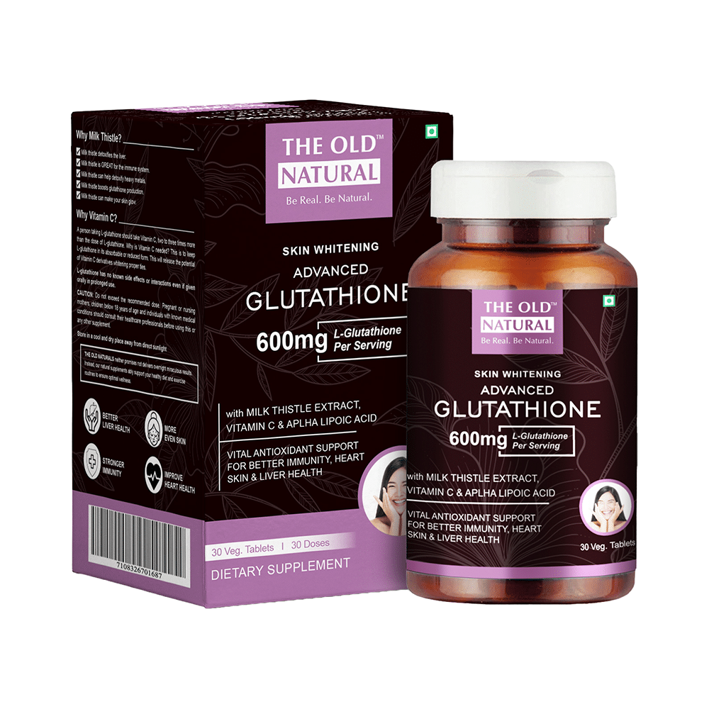 The Old Natural Glutathione 600mg Veg Tablet | For Immunity, Heart, Skin & Liver Health - Image 1