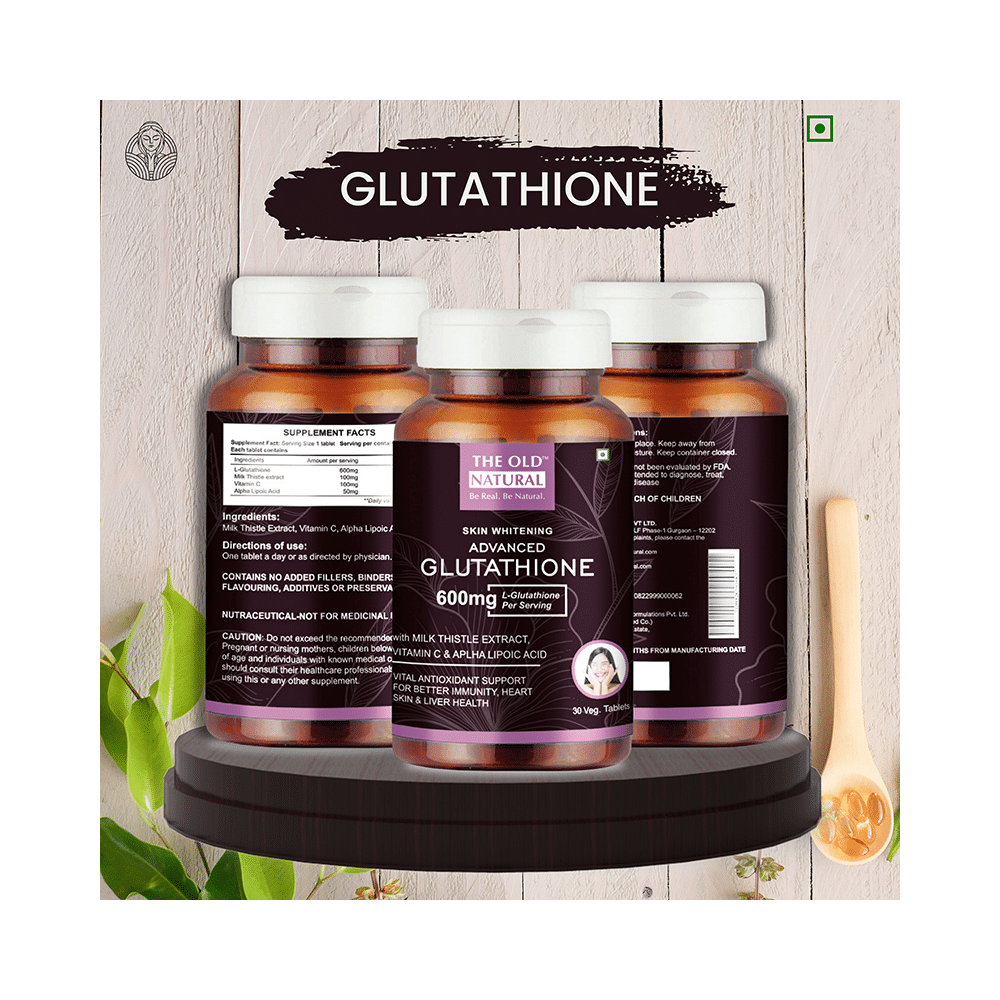 The Old Natural Glutathione 600mg Veg Tablet | For Immunity, Heart, Skin & Liver Health - Image 2