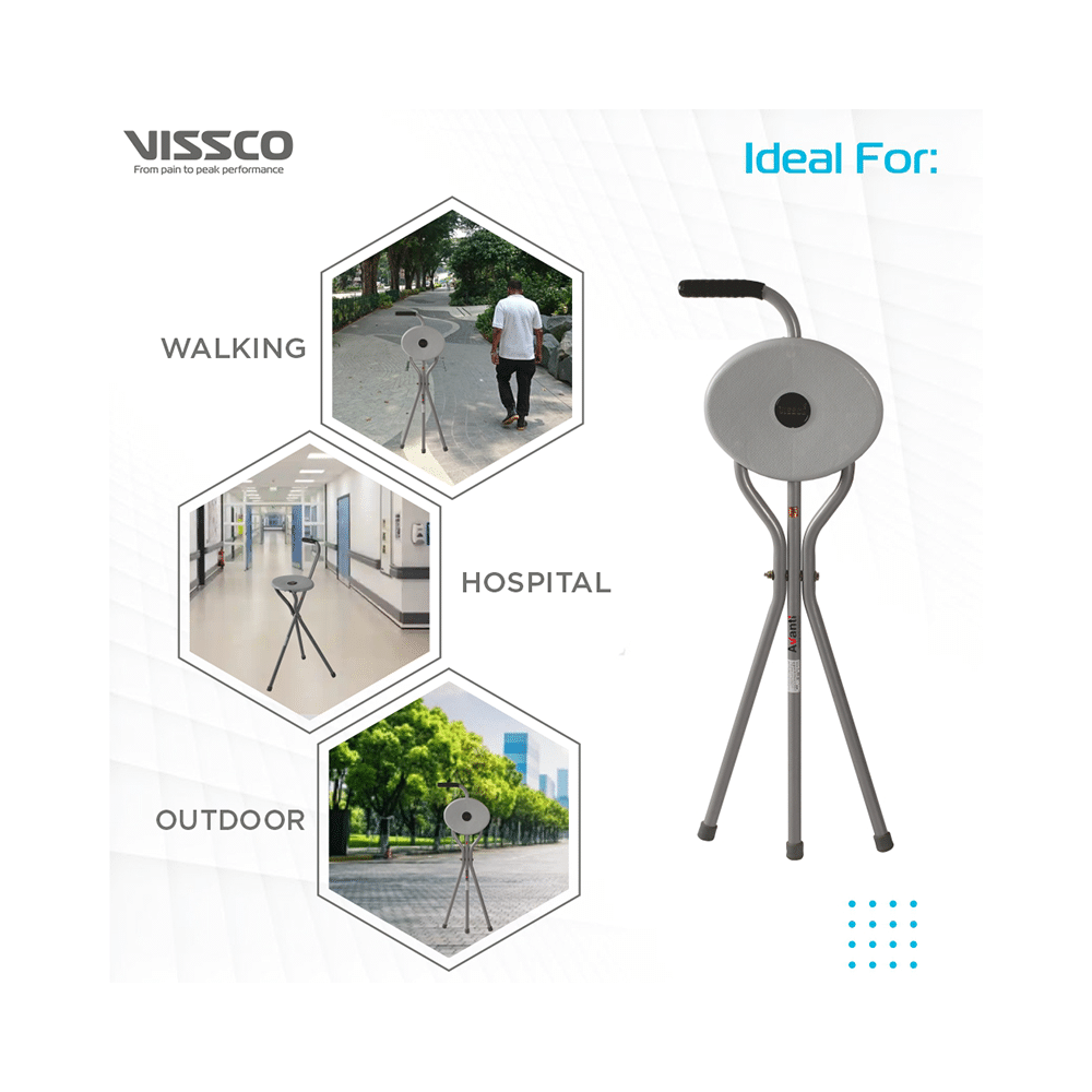 Vissco 944 Avanti Walking Stick with Seat Universal - Image 5