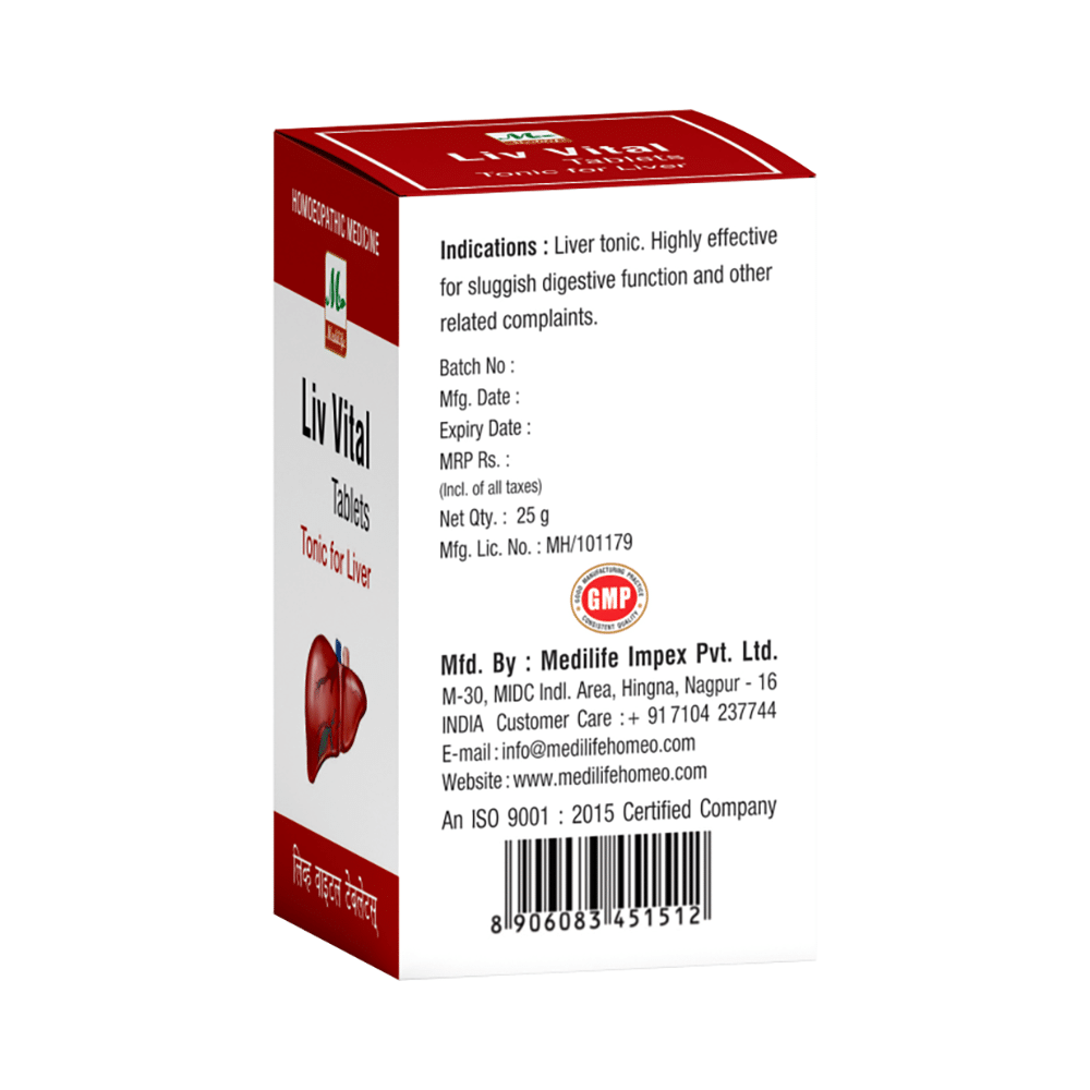 Medilife Liv Vital Tablet (25gm Each) - Image 3