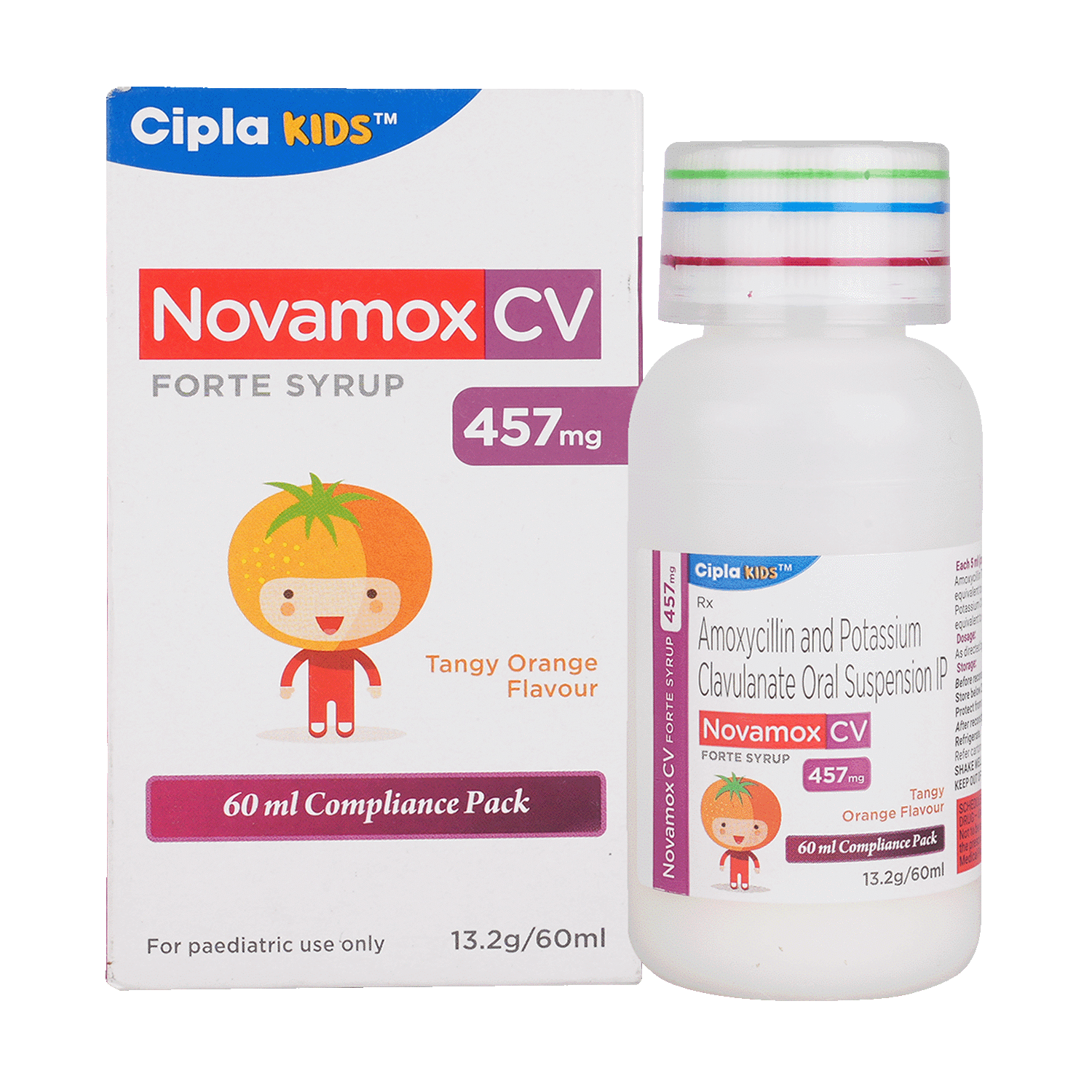 Novamox CV Forte Syrup Tangy Orange - Image 1