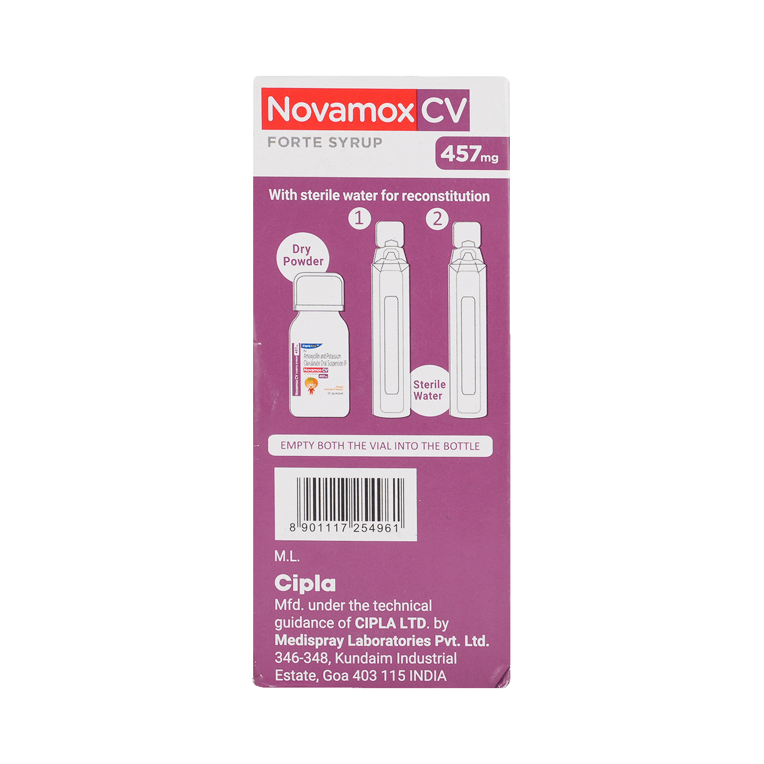 Novamox CV Forte Syrup Tangy Orange - Image 3