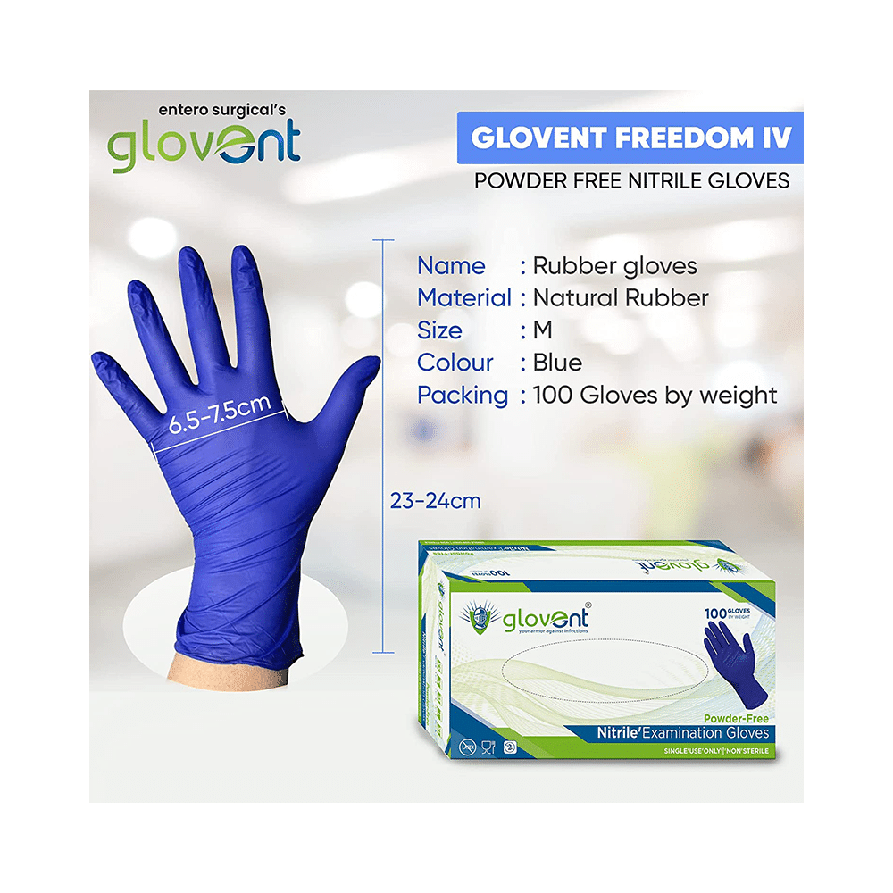 Glovent Nitrile Examination Gloves Powder Free Medium - Image 6