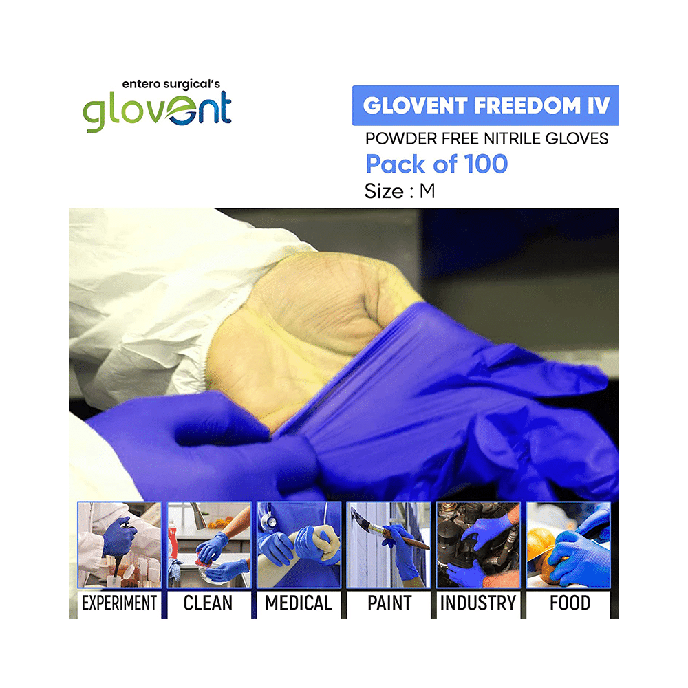Glovent Nitrile Examination Gloves Powder Free Medium - Image 3
