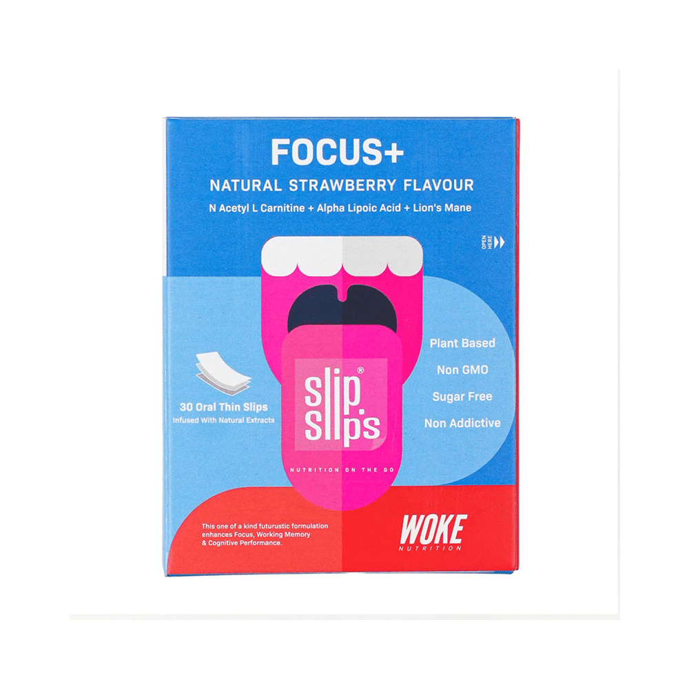 Slip Slip's Focus + Oral Thin Strip Support Better Focus and Overall Energy Natural Strawberry - Image 1