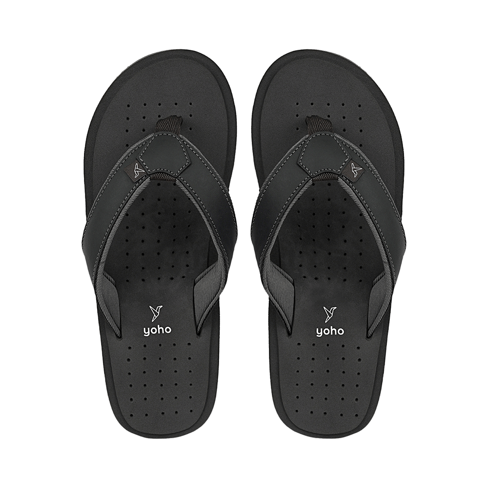 Yoho Lifestyle Ortho Soft Comfortable and Stylish Slipper for Men with Arch Support 7 Monsoon Grey - Image 1