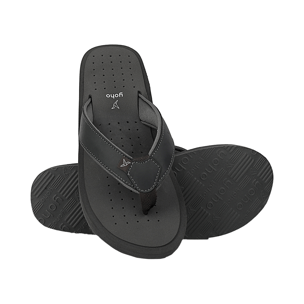 Yoho Lifestyle Ortho Soft Comfortable and Stylish Slipper for Men with Arch Support 7 Monsoon Grey - Image 3