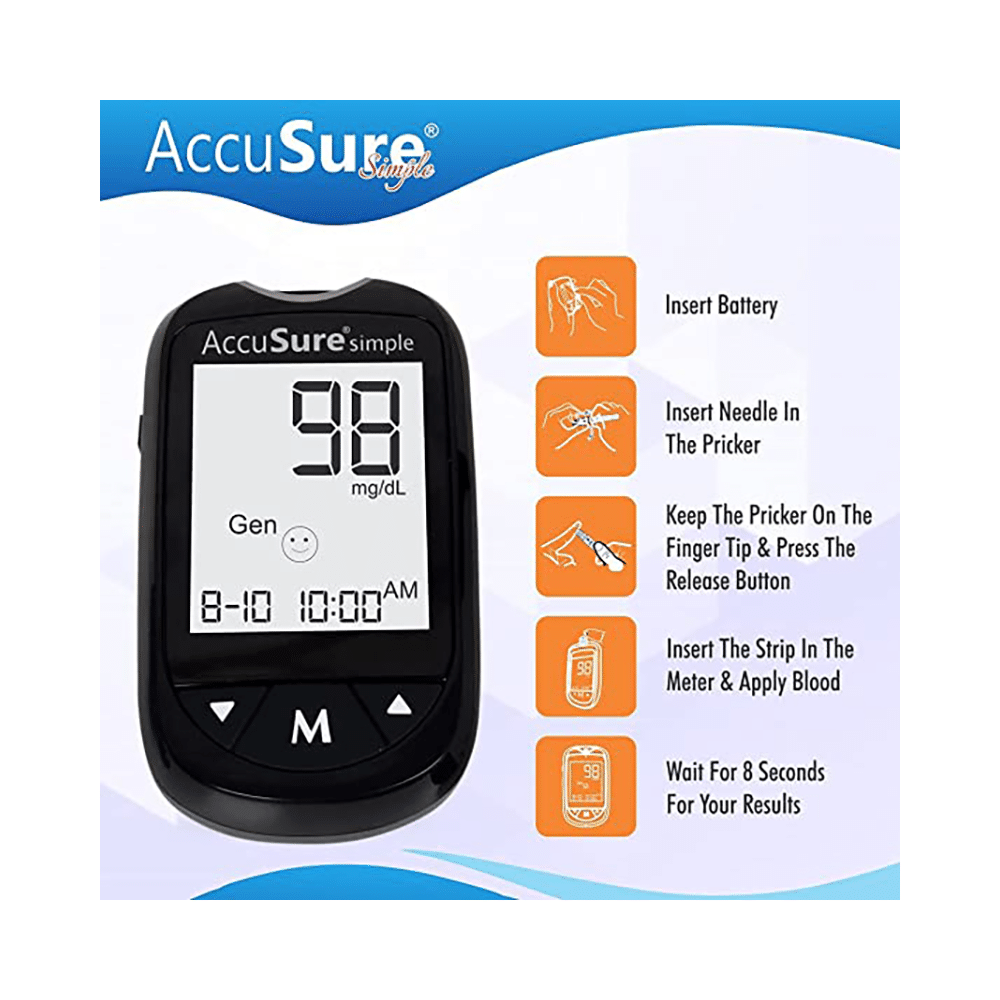 Accusure Simple Glucometer Kit - Image 4