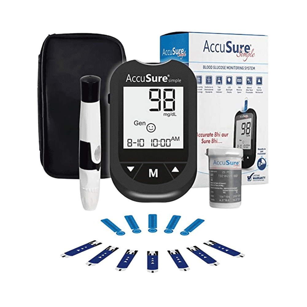 Accusure Simple Glucometer Kit - Image 1