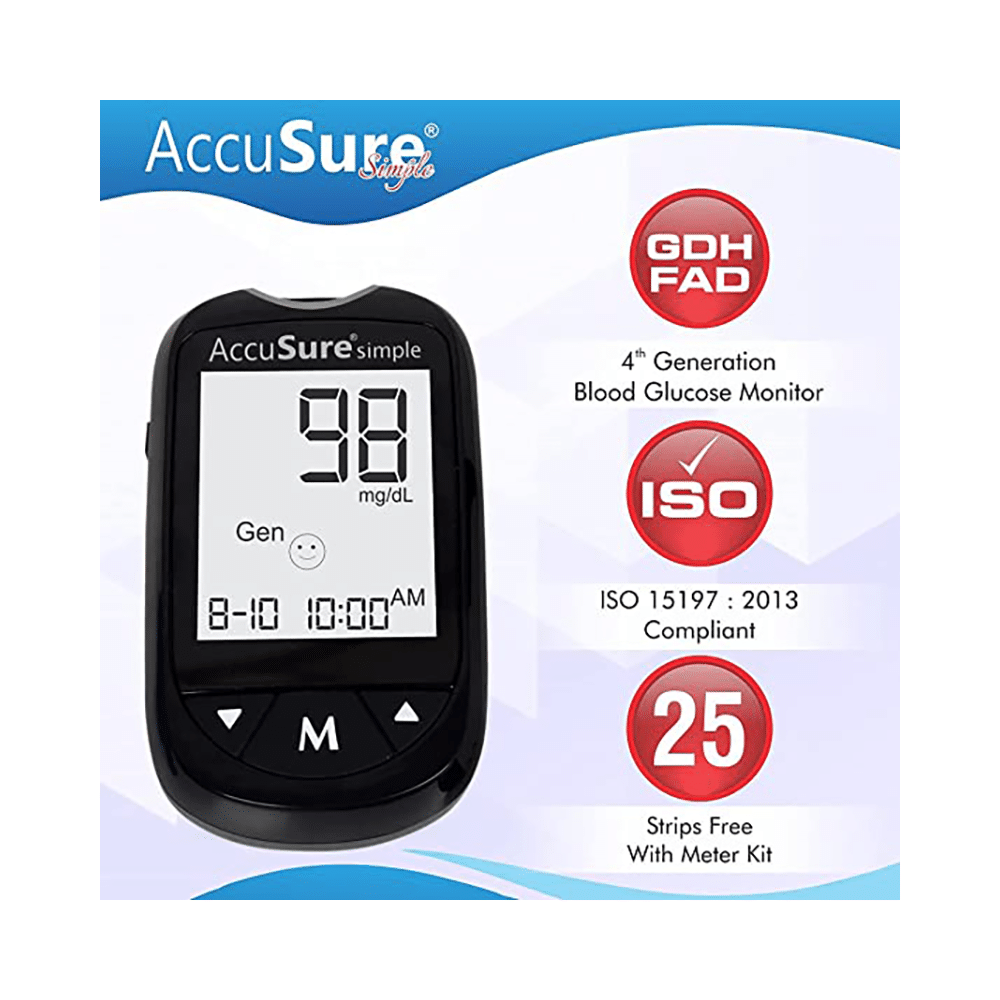 Accusure Simple Glucometer Kit - Image 3