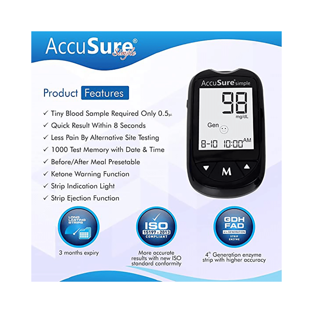 Accusure Simple Glucometer Kit - Image 5