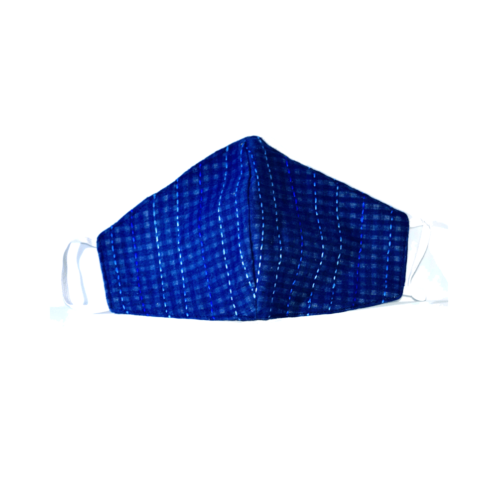 Enorgen Designer 100% Cotton Washable Reusable Protective Face Mask Blue - Image 1