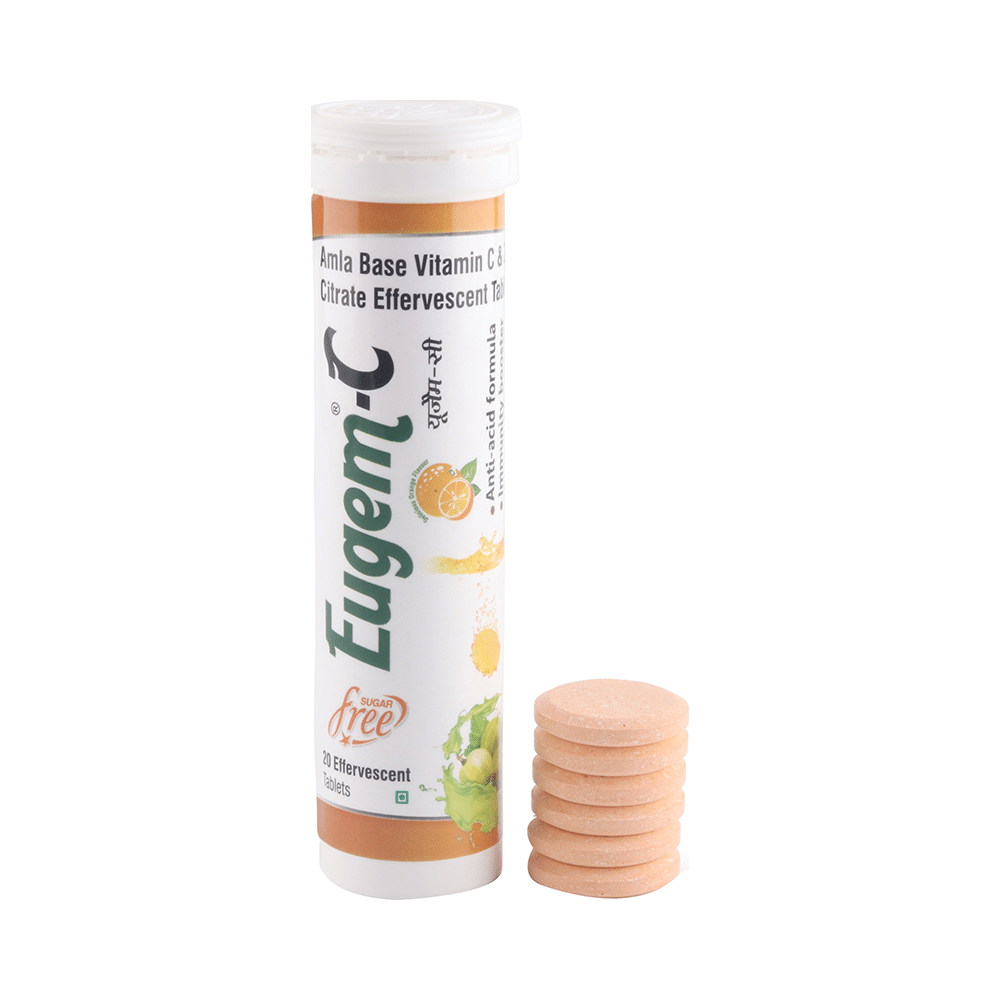 Eugem-C Effervescent Tablet Delicious Orange Sugar Free - Image 2