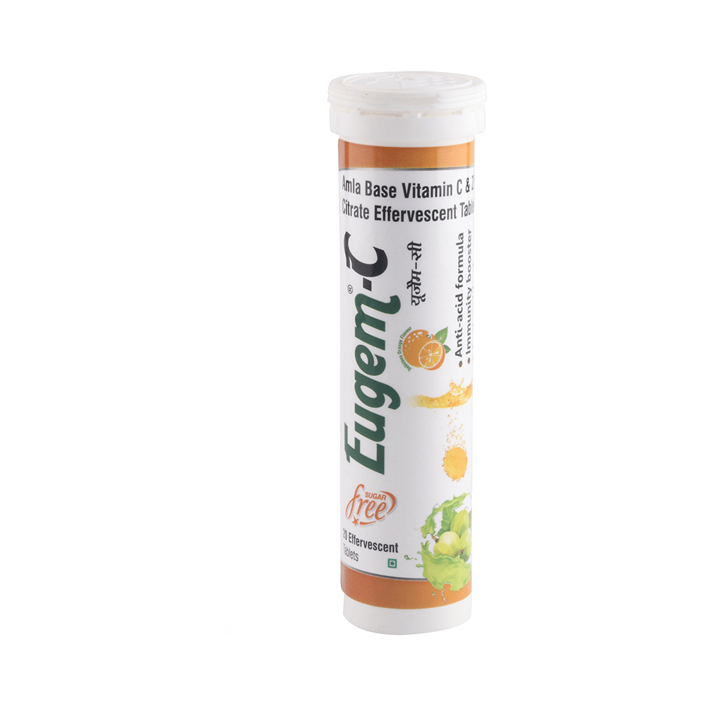 Eugem-C Effervescent Tablet Delicious Orange Sugar Free