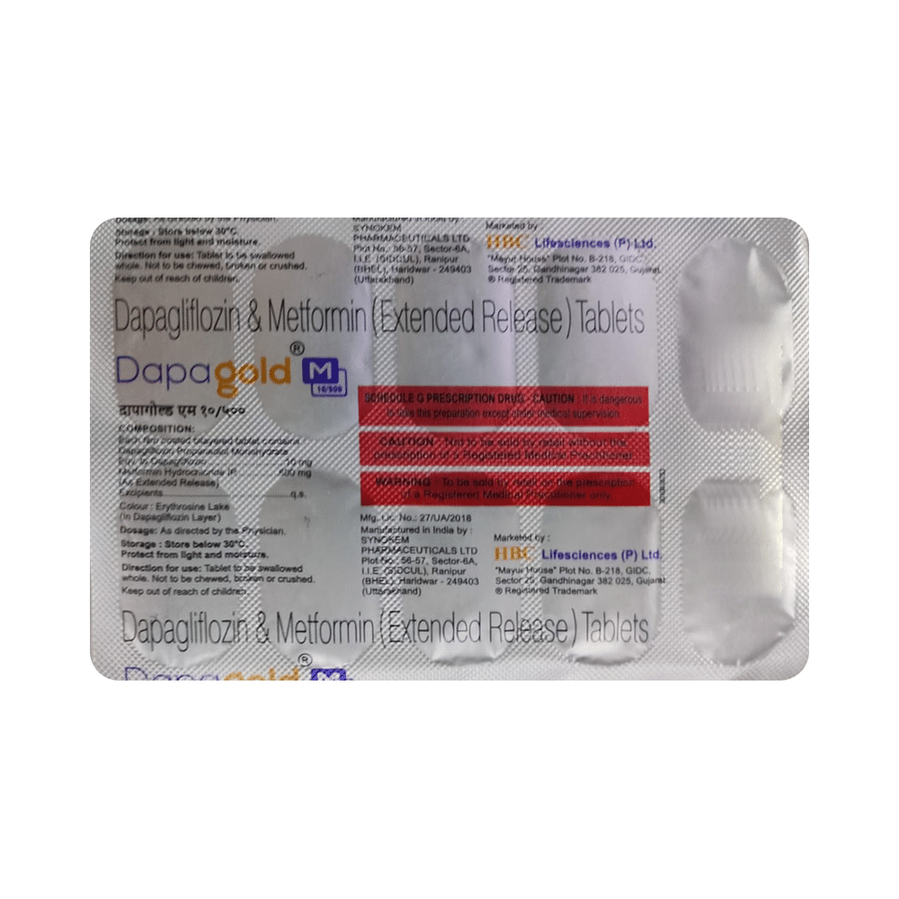 Dapagold M 10mg/500mg Tablet ER - Image 1