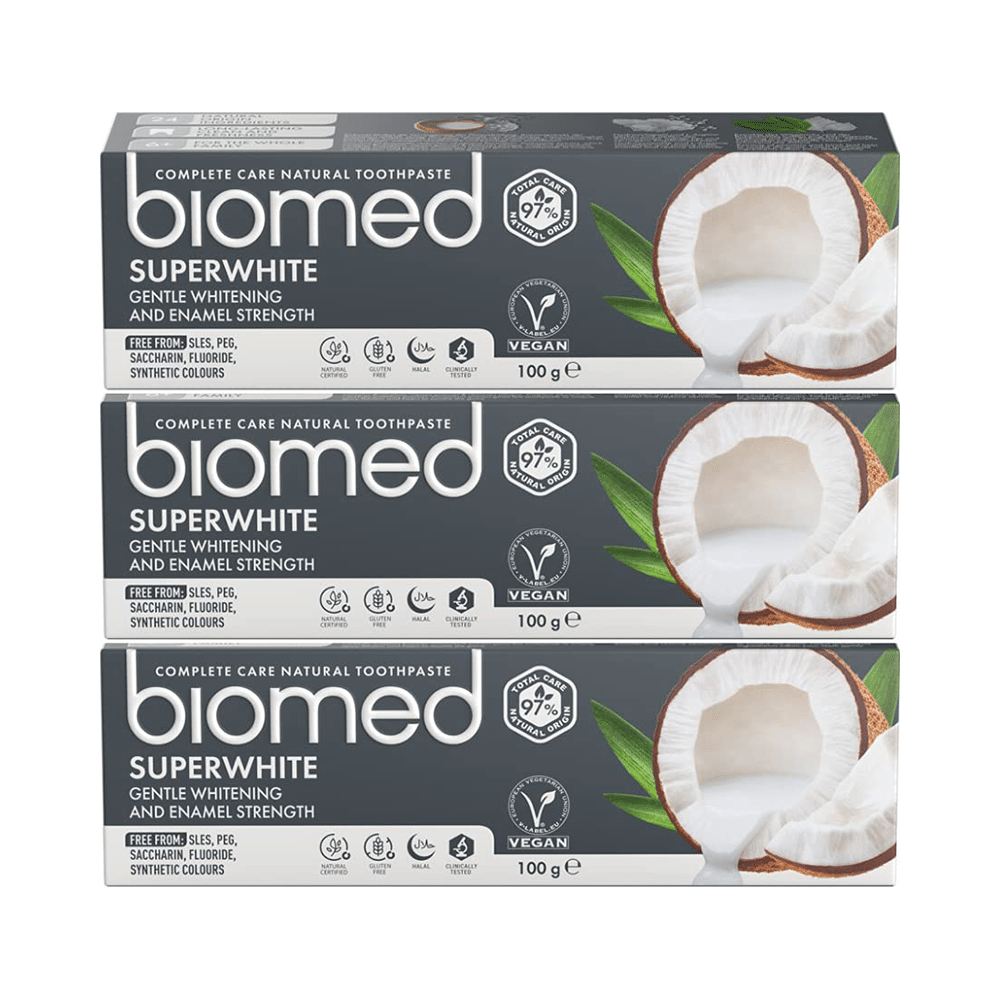 Biomed Complete Care Natural Toothpaste (100gm Each) Superwhite