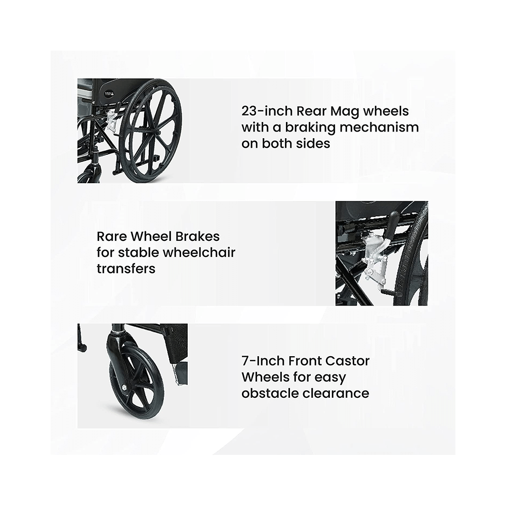 Arcatron Mobility FSS101 Everyday Foldable Wheelchair - Image 4