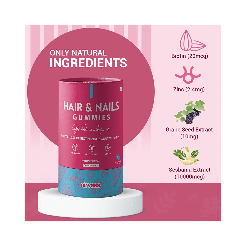 Nirvasa Hair & Nails Gummies (60 Each) - Image 6