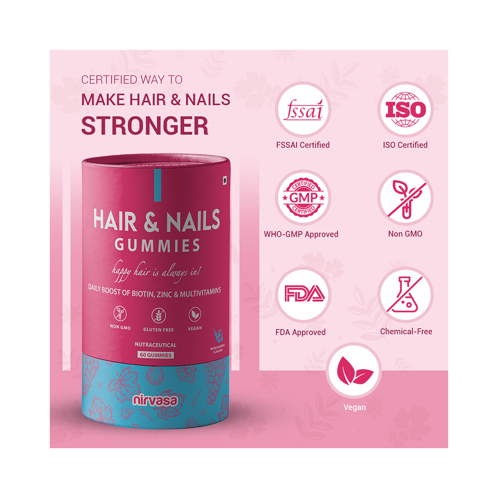 Nirvasa Hair & Nails Gummies (60 Each) - Image 8