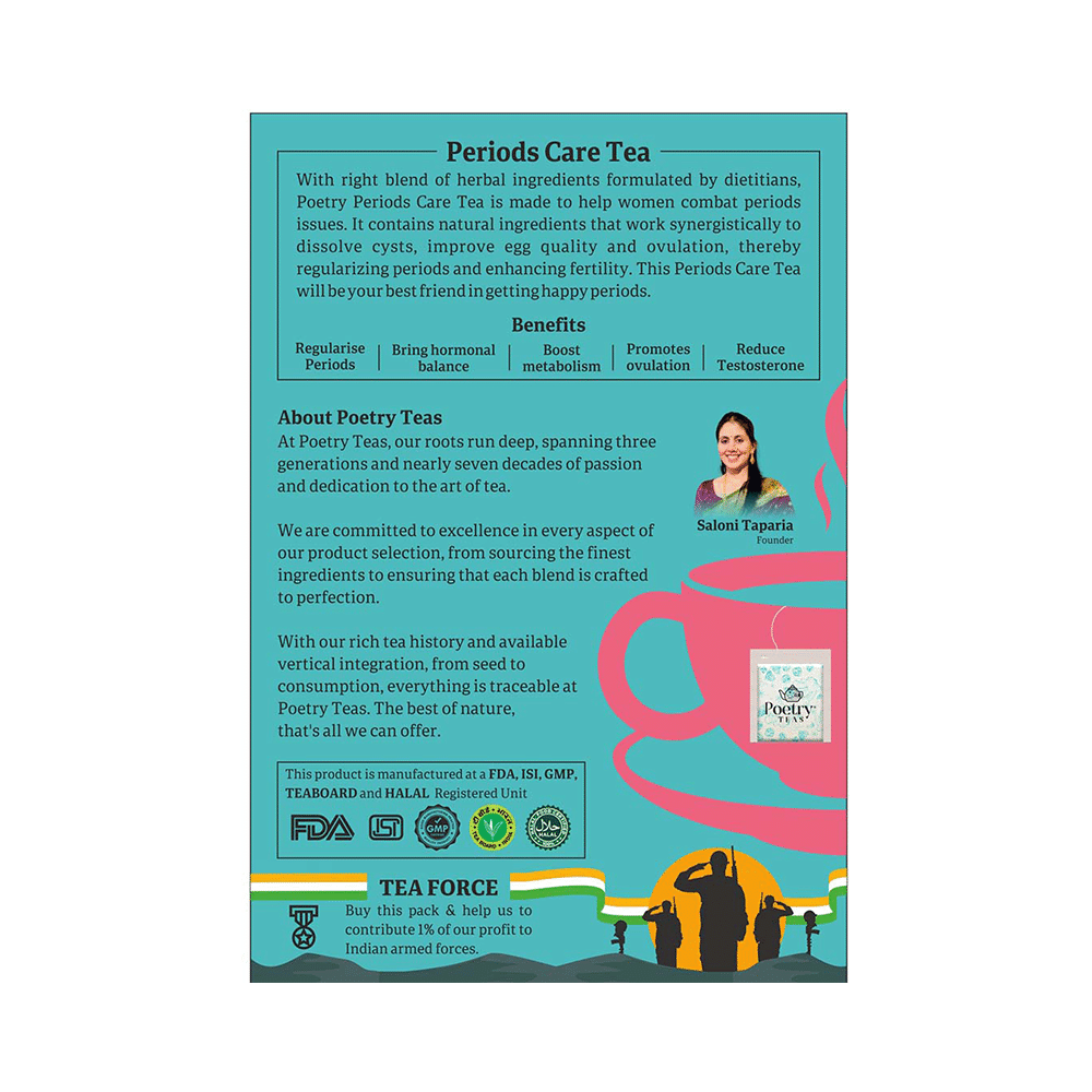 Poetry Teas Periods Care Tea Bag (1.8gm Each) - Image 3