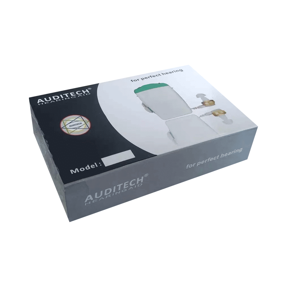 Auditech Powersound for Old Age Single Ear Pocket Style Wired Hearing Aid Grey - Image 1