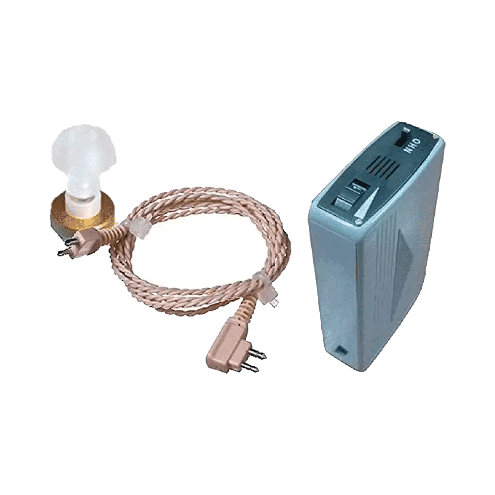 Auditech Powersound for Old Age Single Ear Pocket Style Wired Hearing Aid Grey - Image 2