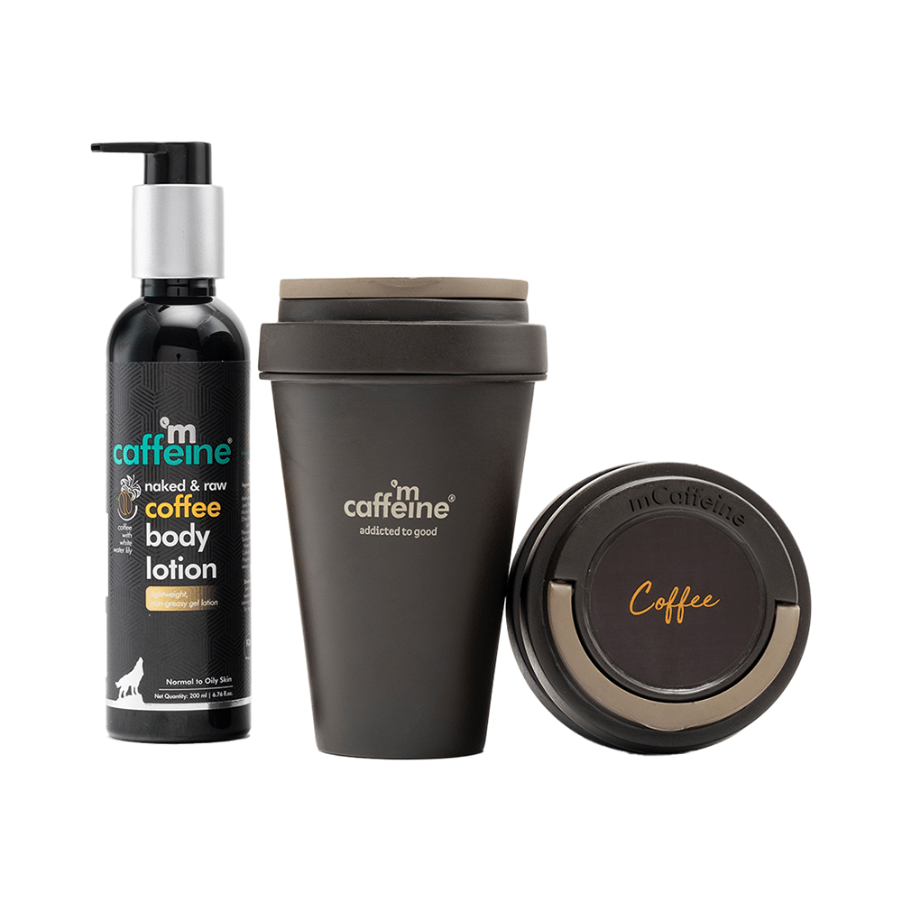 mCaffeine Daily Body Care Kit (Naked & Raw Coffee Body Lotion 200ml & Coffee Body Wash 300ml) - Image 1