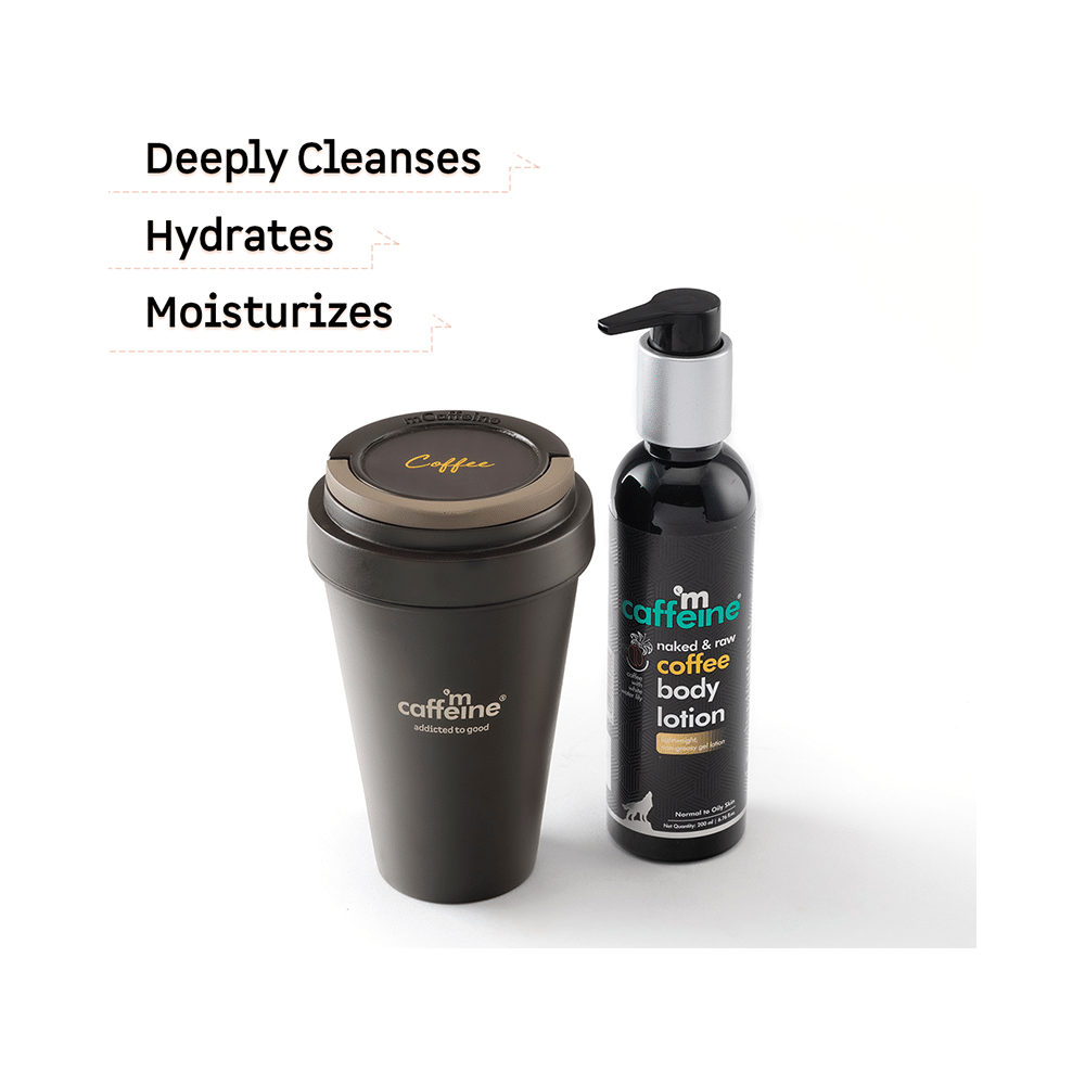 mCaffeine Daily Body Care Kit (Naked & Raw Coffee Body Lotion 200ml & Coffee Body Wash 300ml) - Image 3