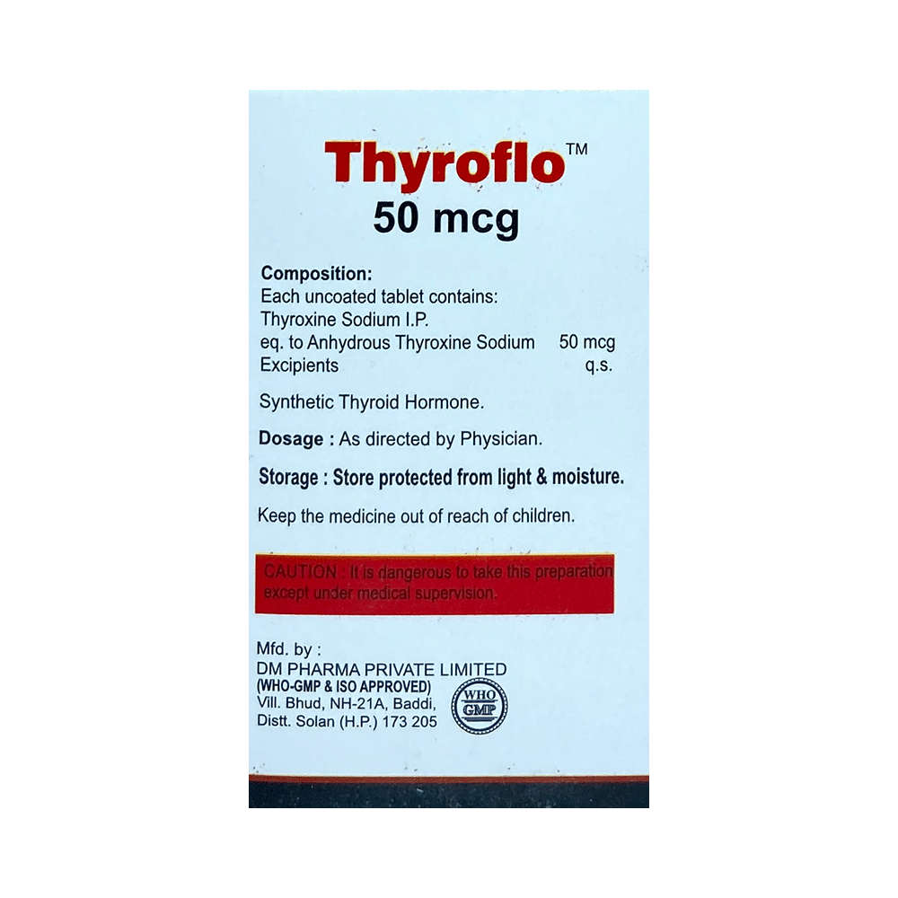 Thyroflo 50mcg Tablet - Image 2