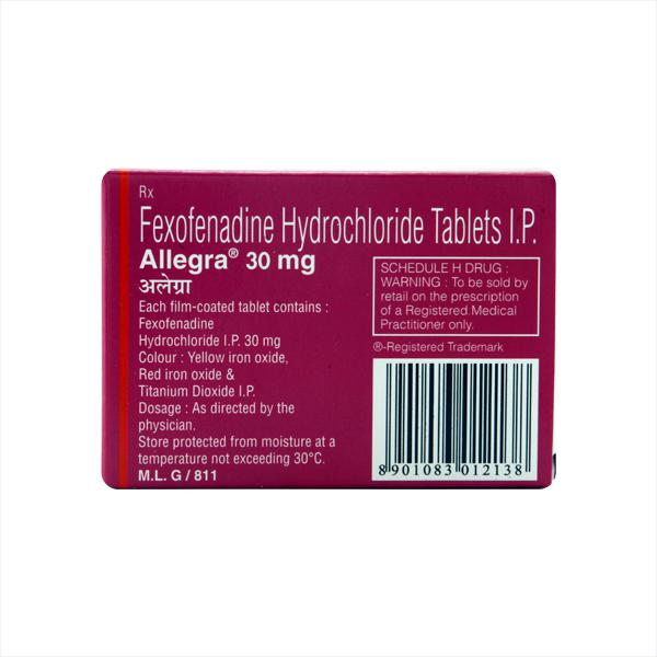 Allegra 30mg Tablet - Image 2