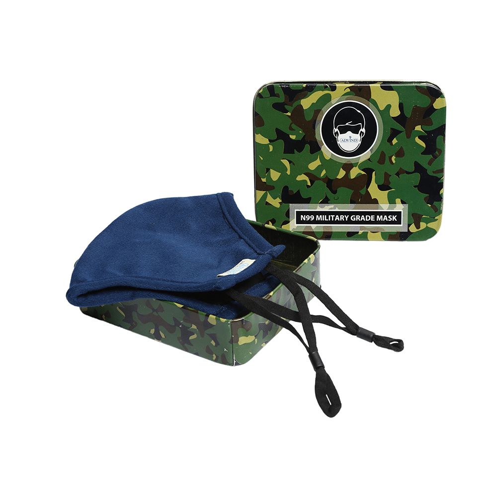 Advind Healthcare Military Grade N99 Face Mask for Kids without Valve Blue