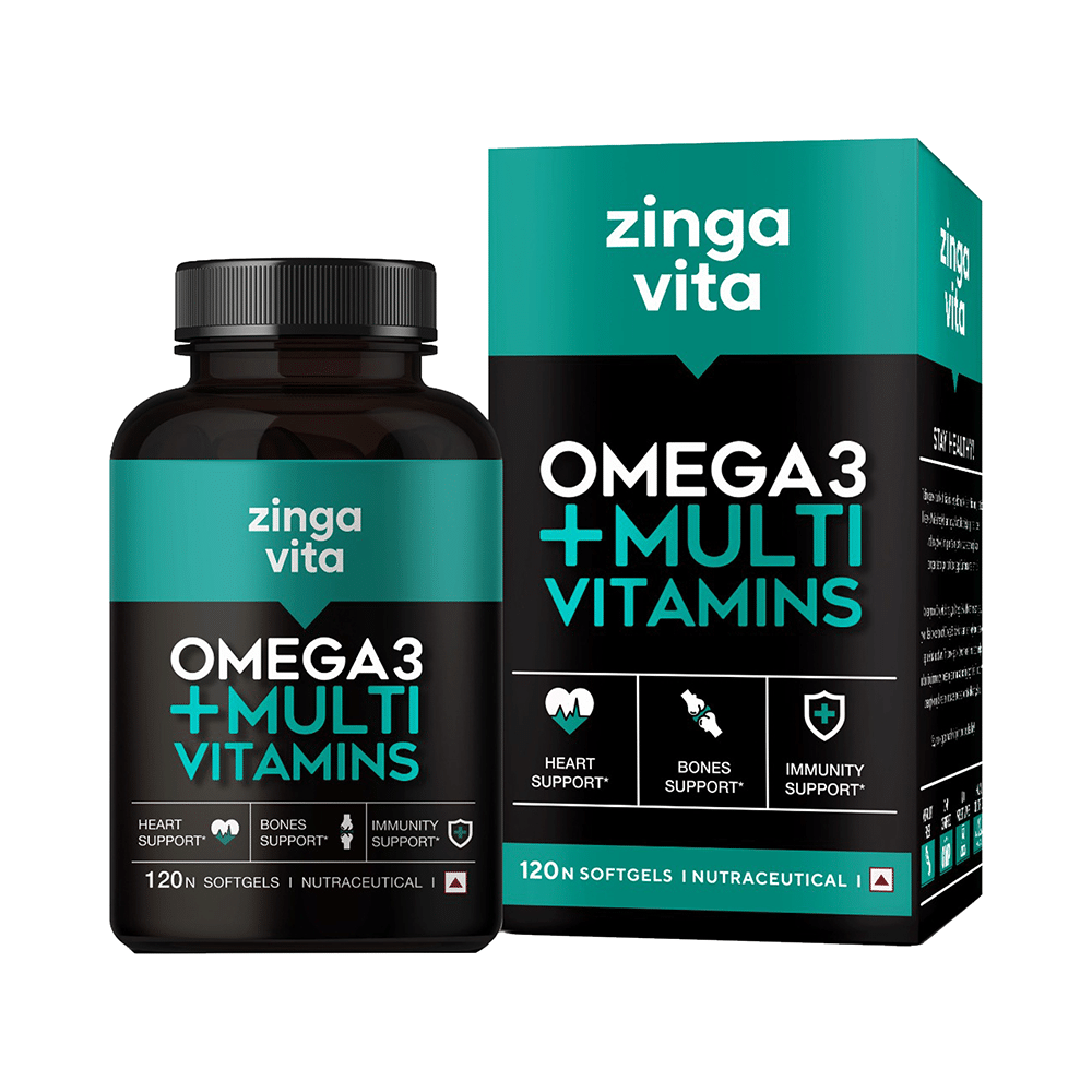 Zingavita Omega 3 + Multivitamin Soft Gelatin Capsule for Heart, Bone & Immunity Support - Image 9