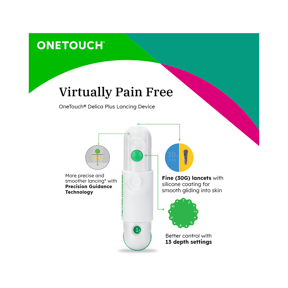OneTouch Combo Pack of Verio Flex Glucometer (Box of 10 Test strips Free) & Verio Test Strip - Image 7